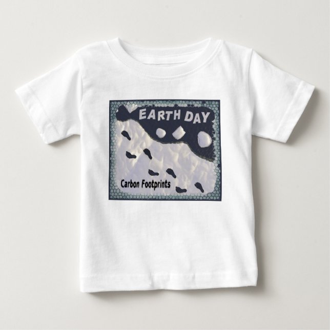T-shirt Pour Bébé Jour des terres - Empreintes carbone (Devant)