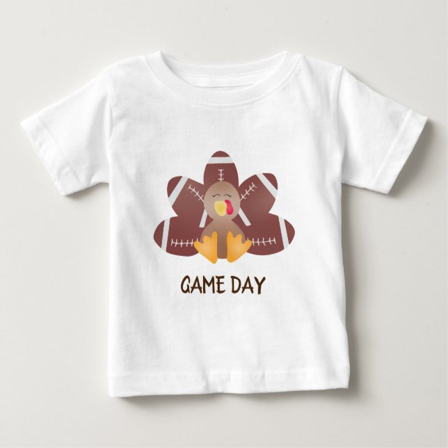 T-shirt Pour Bébé Jour du jeu Football Turquie Plumes (Devant)