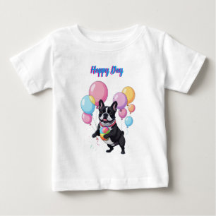 T-shirt Pour Bébé Jour heureux bouledogue français Bouledogue frança