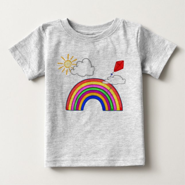 T-shirt Pour Bébé Jour Rainbow (Devant)