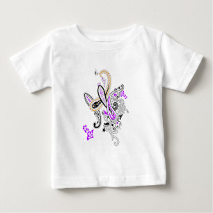 T-shirt Pour Bébé Journal de Noël botanique de luxe pour cadeaux