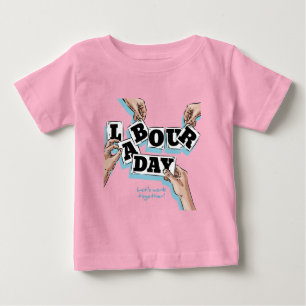 T-shirt Pour Bébé Journée de travail à main - Travaillons ensemble