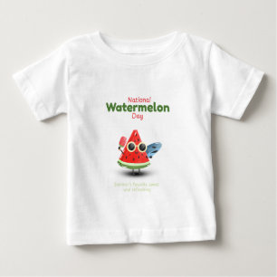 T-shirt Pour Bébé Journée nationale du melon d'eau Art d'été mignon