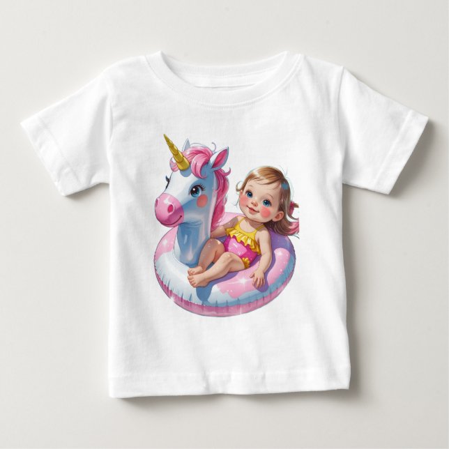 T-shirt Pour Bébé Journées de piscine (Devant)