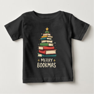 T-shirt Pour Bébé Joy Bookmas - Festive Book Stack for Book Lovers