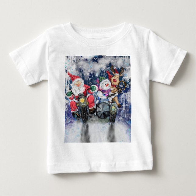 T-shirt Pour Bébé Joy - Joyeux Noël - Joyeux (Devant)