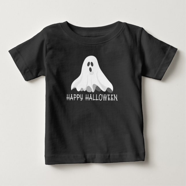 T-shirt Pour Bébé Joyeuse chemise Toddler Ghost Halloween (Devant)