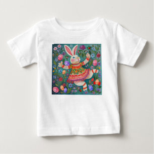 T-shirt Pour Bébé Joyeuse Danse Bunny de Pâques