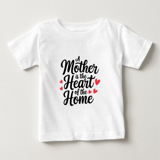 T-shirt Pour Bébé Joyeuse Fête des Mères (Devant)