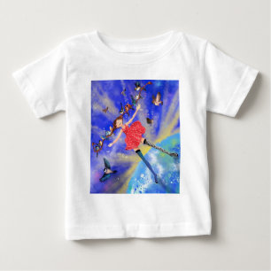T-shirt Pour Bébé Joyeuse fille aux oiseaux - Joy -