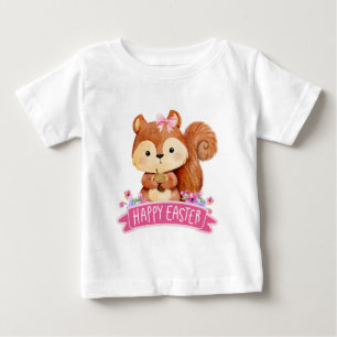 T-shirt Pour Bébé Joyeuse Pâques écureuil