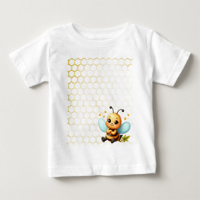 T-shirt Pour Bébé Joyeuse petite abeille (Devant)