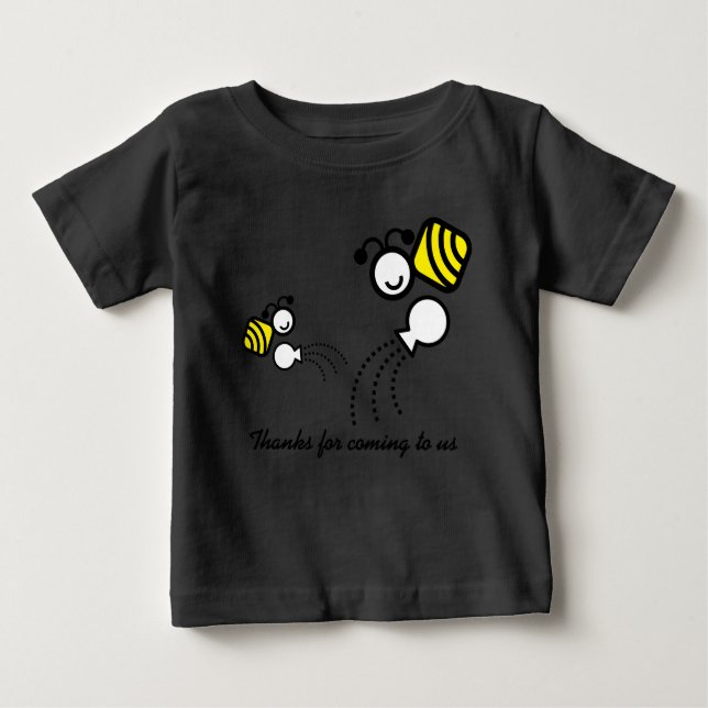 T-shirt Pour Bébé joyeuses abeilles de travail (Devant)