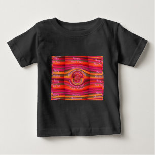 T-shirt Pour Bébé Joyeuses couleurs Joyeux Noël Bonne année design