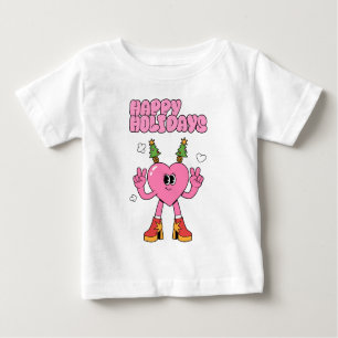 T-shirt Pour Bébé Joyeuses fêtes - Coeur Super de la saison