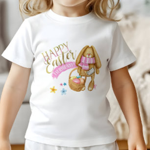 T-shirt Pour Bébé Joyeuses Pâques à tous les lapins ID640