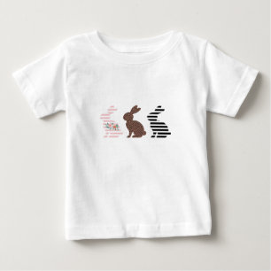 T-shirt Pour Bébé Joyeuses Pâques Mignon Léopard de Pâques Lapin 