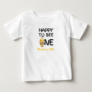 T-shirt Pour Bébé Joyeux 1er Anniversaire Les Filles Jaune de Miel H