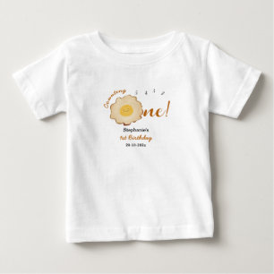 T-shirt Pour Bébé Joyeux 1er Anniversaire Œuf Frit Mignon