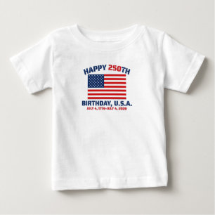 T-SHIRT POUR BÉBÉ JOYEUX 250E ANNIVERSAIRE ÉTATS-UNIS