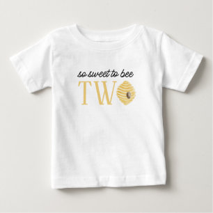 T-shirt Pour Bébé Joyeux 2ème anniversaire Abeille Douce Abeille Deu