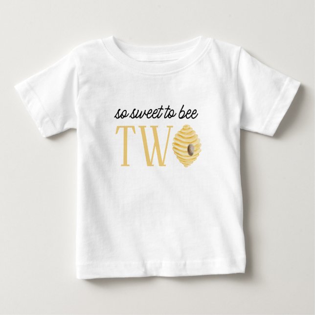 T-shirt Pour Bébé Joyeux 2ème anniversaire Abeille, Douce comme Abei (Devant)