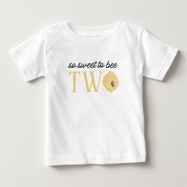 T-shirt Pour Bébé Joyeux 2ème anniversaire Abeille Douce comme Abeil (Devant)