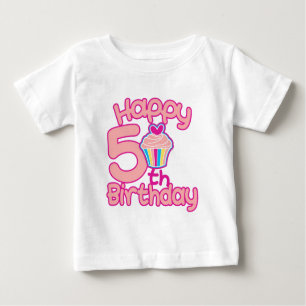 T-shirt Pour Bébé Joyeux 5ème anniversaire !