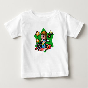 T-shirt Pour Bébé Joyeux Angel Virgo avec Harpe