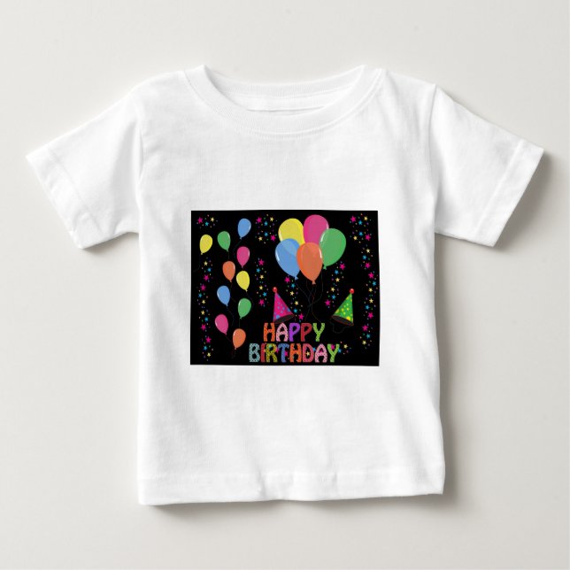 T-shirt Pour Bébé Joyeux anniversaire (Devant)