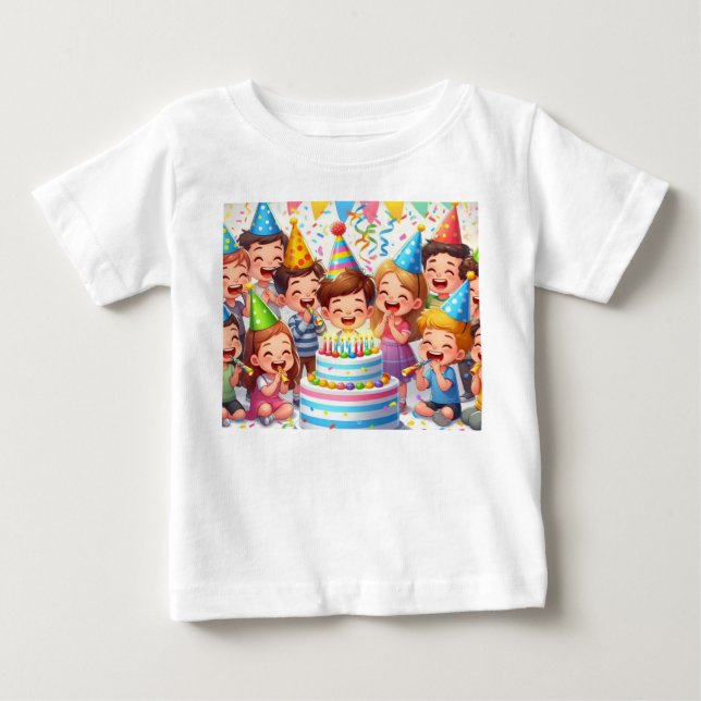T-shirt Pour Bébé Joyeux anniversaire (Devant)
