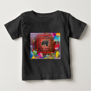 T-shirt Pour Bébé Joyeux anniversaire à nous Art Imprimer