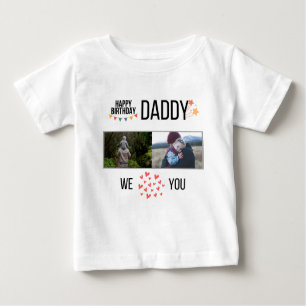 T-SHIRT POUR BÉBÉ JOYEUX ANNIVERSAIRE DADDY VÊTEMENTS BÉBÉ PHOTO PER