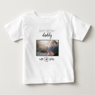 T-SHIRT POUR BÉBÉ JOYEUX ANNIVERSAIRE DADDY VÊTEMENTS BÉBÉ PHOTO PER