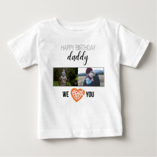 T-SHIRT POUR BÉBÉ JOYEUX ANNIVERSAIRE DADDY VÊTEMENTS BÉBÉ PHOTO PER