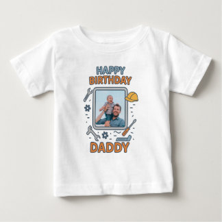 T-SHIRT POUR BÉBÉ JOYEUX ANNIVERSAIRE DADDY VÊTEMENTS BÉBÉ PHOTO PER