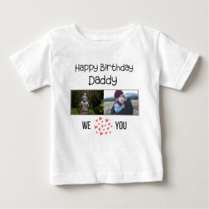 T-SHIRT POUR BÉBÉ JOYEUX ANNIVERSAIRE DADDY VÊTEMENTS BÉBÉ PHOTO PER
