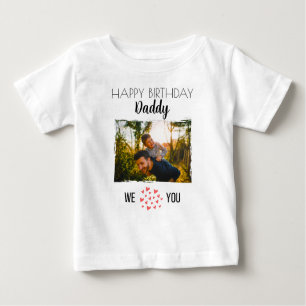 T-SHIRT POUR BÉBÉ JOYEUX ANNIVERSAIRE DADDY VÊTEMENTS BÉBÉ PHOTO PER