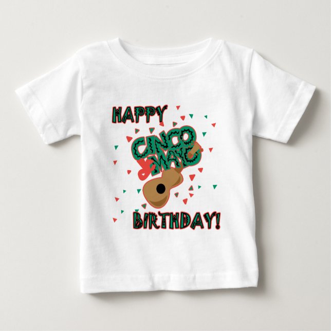 T-shirt Pour Bébé Joyeux anniversaire de Cinco De Mayo ! (Devant)
