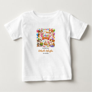 T-shirt Pour Bébé Joyeux Anniversaire de Hamster Mignon   Hamster po