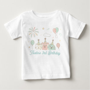 T-shirt Pour Bébé Joyeux Anniversaire Trois Ans