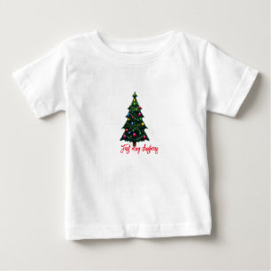 T-shirt Pour Bébé Joyeux arbres de Noël