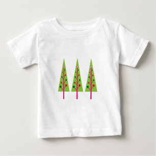 T-shirt Pour Bébé Joyeux arbres de Noël