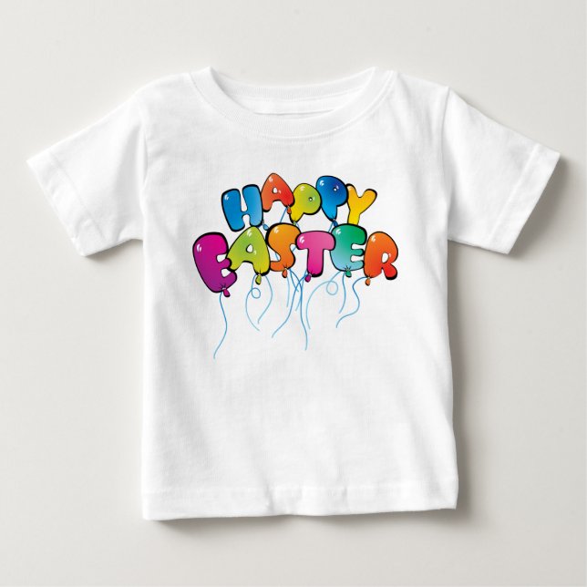 T-shirt Pour Bébé Joyeux Ballons de Pâques (Devant)