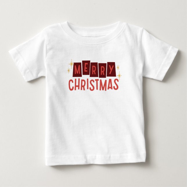 T-shirt Pour Bébé Joyeux bébé de Noël/chemise bébé bébé (Devant)
