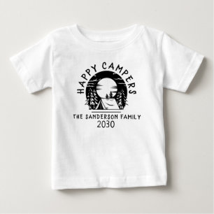 T-shirt Pour Bébé Joyeux Campers Nom Année Famille Camping Voyage