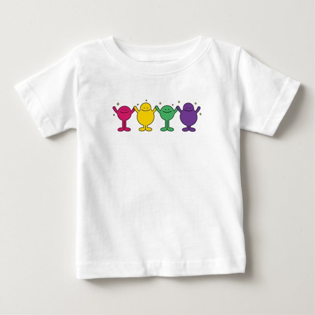 T-shirt Pour Bébé Joyeux caractère d'unité (Devant)