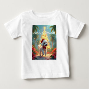 T-shirt Pour Bébé Joyeux chiot de Noël