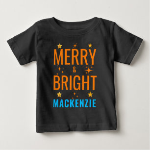 T-shirt Pour Bébé Joyeux et brillant Noël Délice : Festive sur mesur