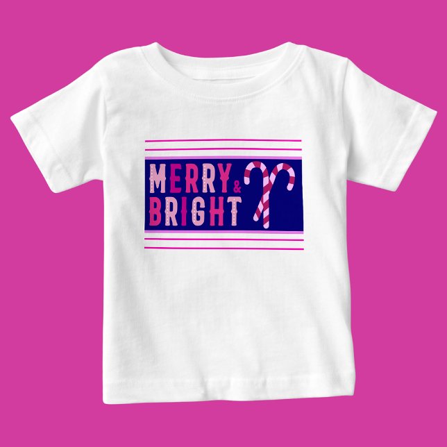 T-shirt Pour Bébé Joyeux et lumineux, Joyeux Noël (Créateur téléchargé)